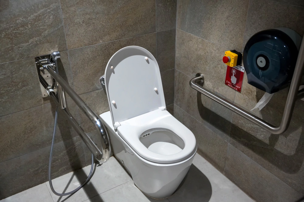 specially designed toilet for disabled person